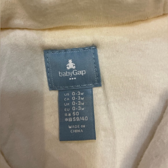 Baby Gap Cream Button Down Sherpa Teddy Bear One Piece Winter Jacket 🐻 - Picture 3 of 3